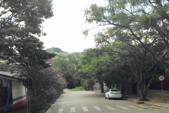 Rua da cidade de Feliz - RS que recebeu os Pisos Unistein da Concrefel