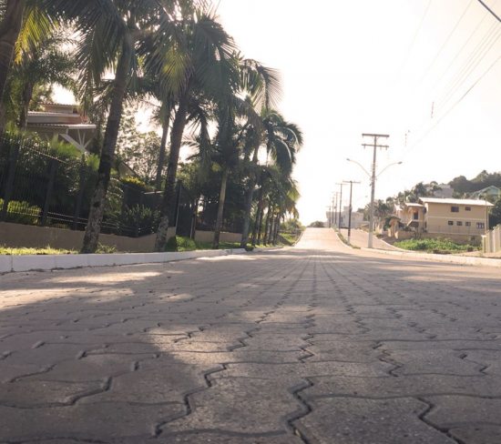 Obra realizada na avenida dos Canários na cidade de Bom Princípio - RS